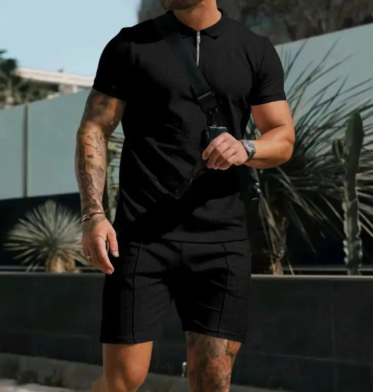 Men's Short Sleeve Shorts Casual Suit – Stylish, Comfortable Summer Wear