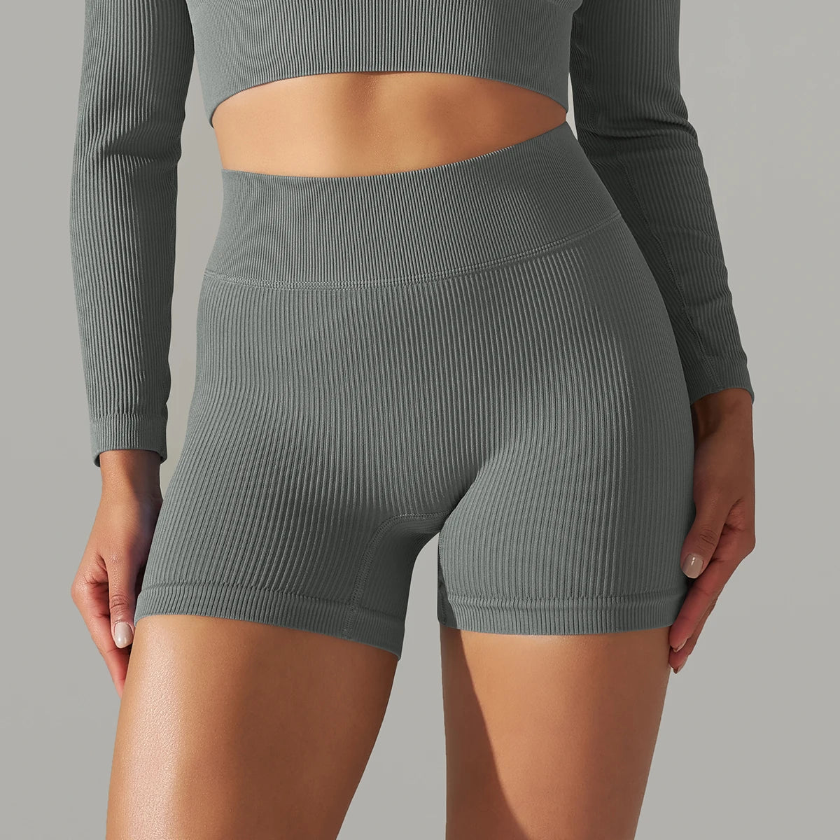 Seamless High Waist Yoga Gym Shorts | Sculpt & Perform