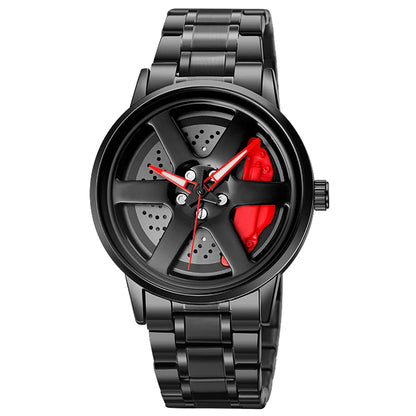 Car Wheel-Inspired Wristwatch – Sleek, Durable, and Automotive-Inspired