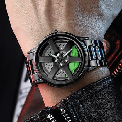 Car Wheel-Inspired Wristwatch – Sleek, Durable, and Automotive-Inspired