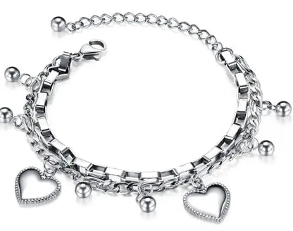 Stainless Steel Heart Bracelet