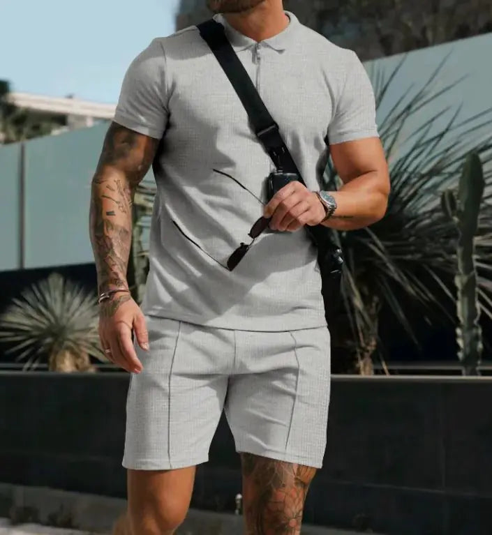 Men's Short Sleeve Shorts Casual Suit – Stylish, Comfortable Summer Wear