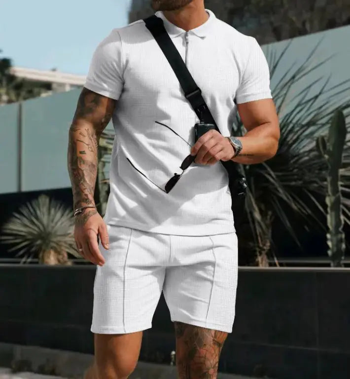 Men's Short Sleeve Shorts Casual Suit – Stylish, Comfortable Summer Wear