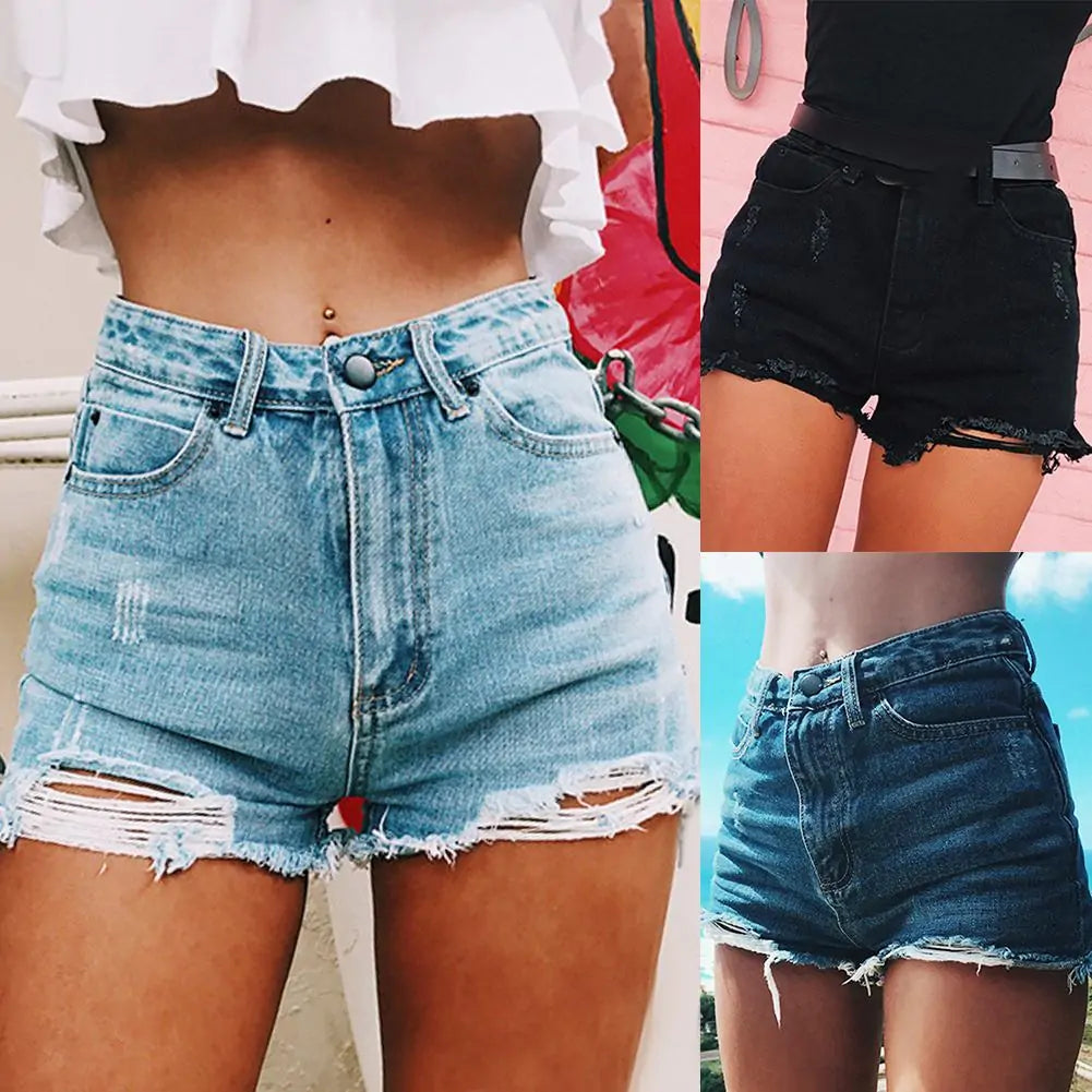 Trendy high-waisted shorts