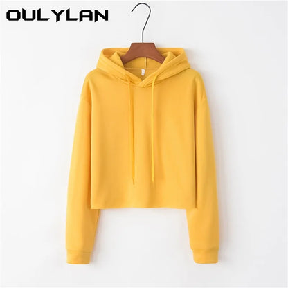 Oulylan Women's Crop Hoodie Sweatshirt – Casual Chic Redefined