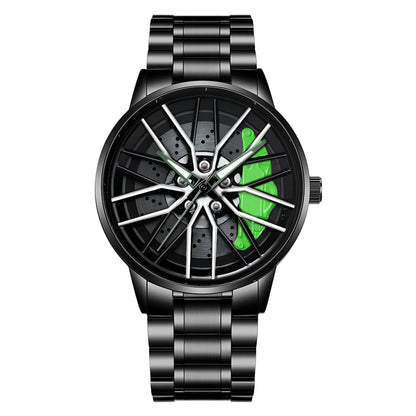 Car Wheel-Inspired Wristwatch – Sleek, Durable, and Automotive-Inspired