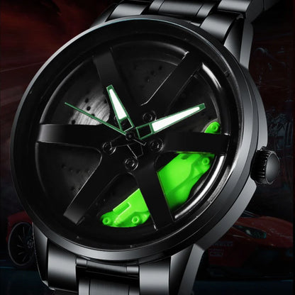 Car Wheel-Inspired Wristwatch – Sleek, Durable, and Automotive-Inspired